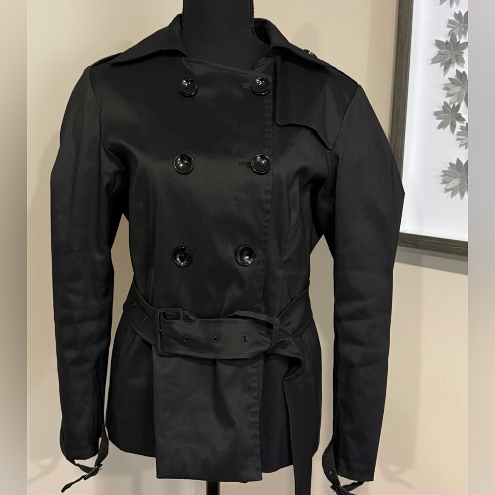 Samuel Dong Classic Black Trench Coat